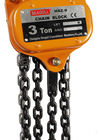 Alloy Steel 3 T / 3 Ton Manual Chain Block , Standard Construction Chain Hoist