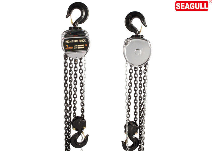 18m Height 3 Ton Strong Alloy Steel Manual Chain Block For Cargoes Lifting